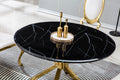 Modern Round Marble Table For Dining Room Kitchen, 1.02