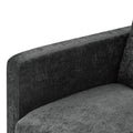 Loveseats Sofa Bed With Pull Out Bed,Adjsutable Back And Two Arm Pocket,Black 54.5