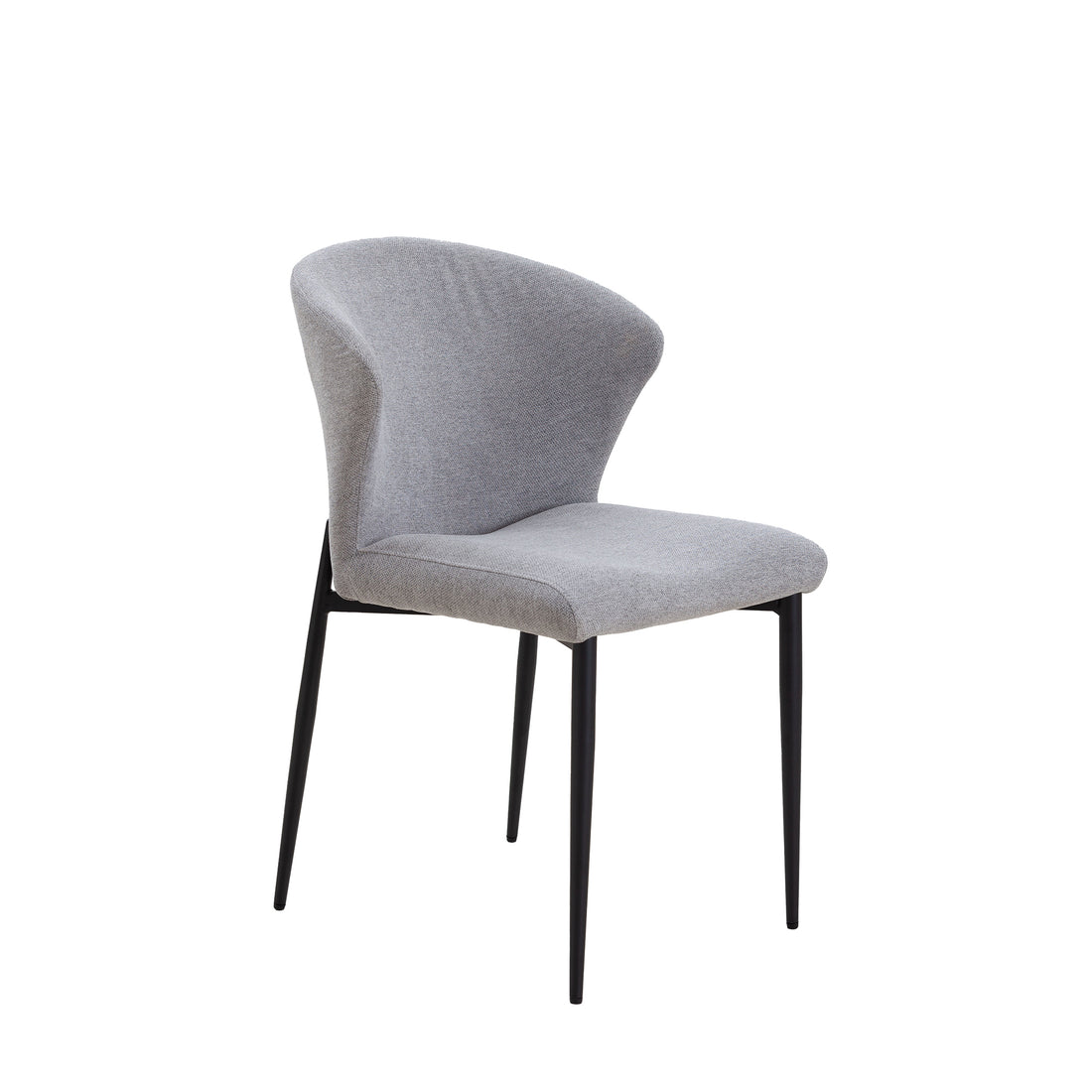 Dining Chairs Set Of 4, Upholstered Side Chairs, Adjustable Kitchen Chairs Accent Chair Cushion Upholstered Seat With Metal Legs For Living Room Grey Gray Foam Metal