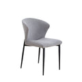 Dining Chairs Set Of 4, Upholstered Side Chairs, Adjustable Kitchen Chairs Accent Chair Cushion Upholstered Seat With Metal Legs For Living Room Grey Gray Foam Metal