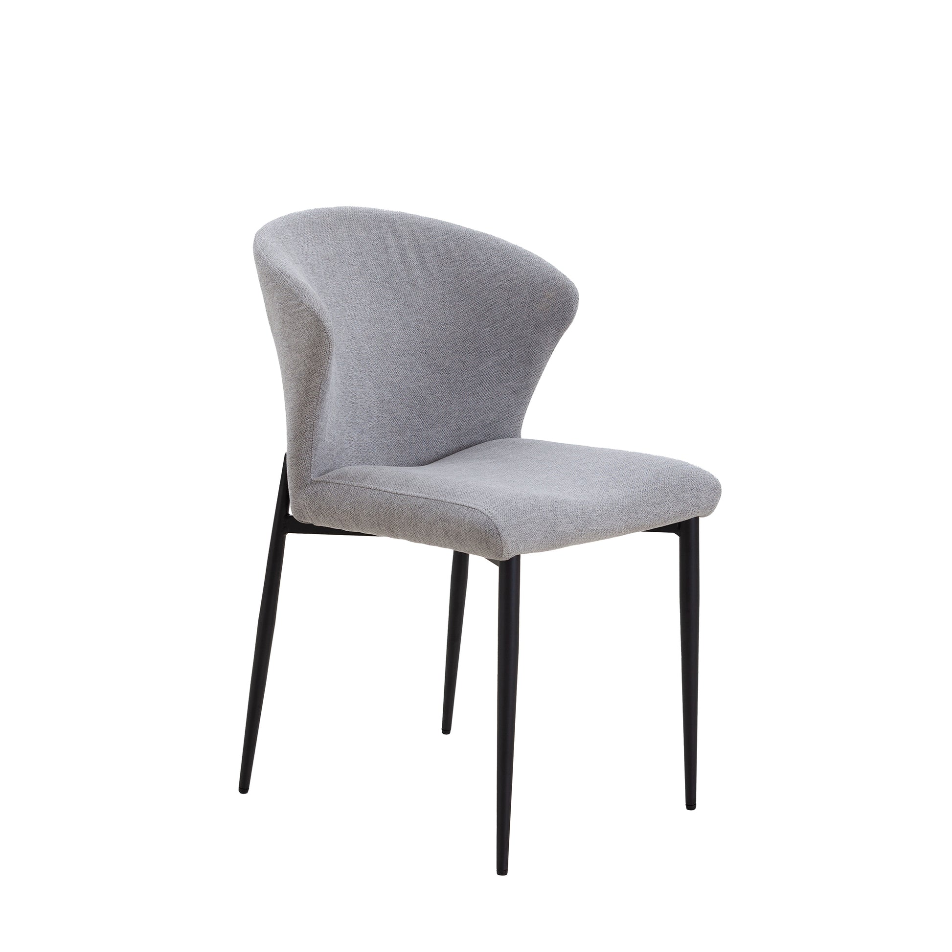 Dining Chairs Set Of 4, Upholstered Side Chairs, Adjustable Kitchen Chairs Accent Chair Cushion Upholstered Seat With Metal Legs For Living Room Grey Gray Foam Metal
