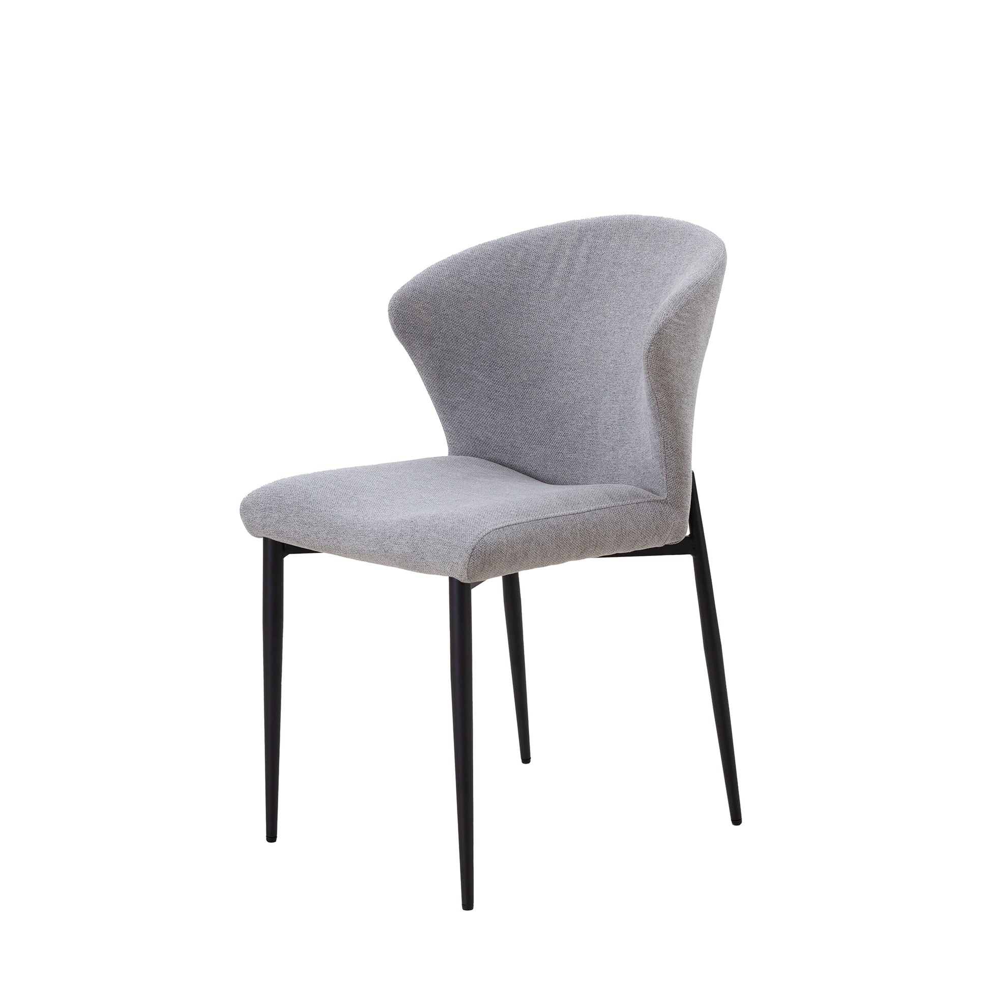 Dining Chairs Set Of 4, Upholstered Side Chairs, Adjustable Kitchen Chairs Accent Chair Cushion Upholstered Seat With Metal Legs For Living Room Grey Gray Foam Metal