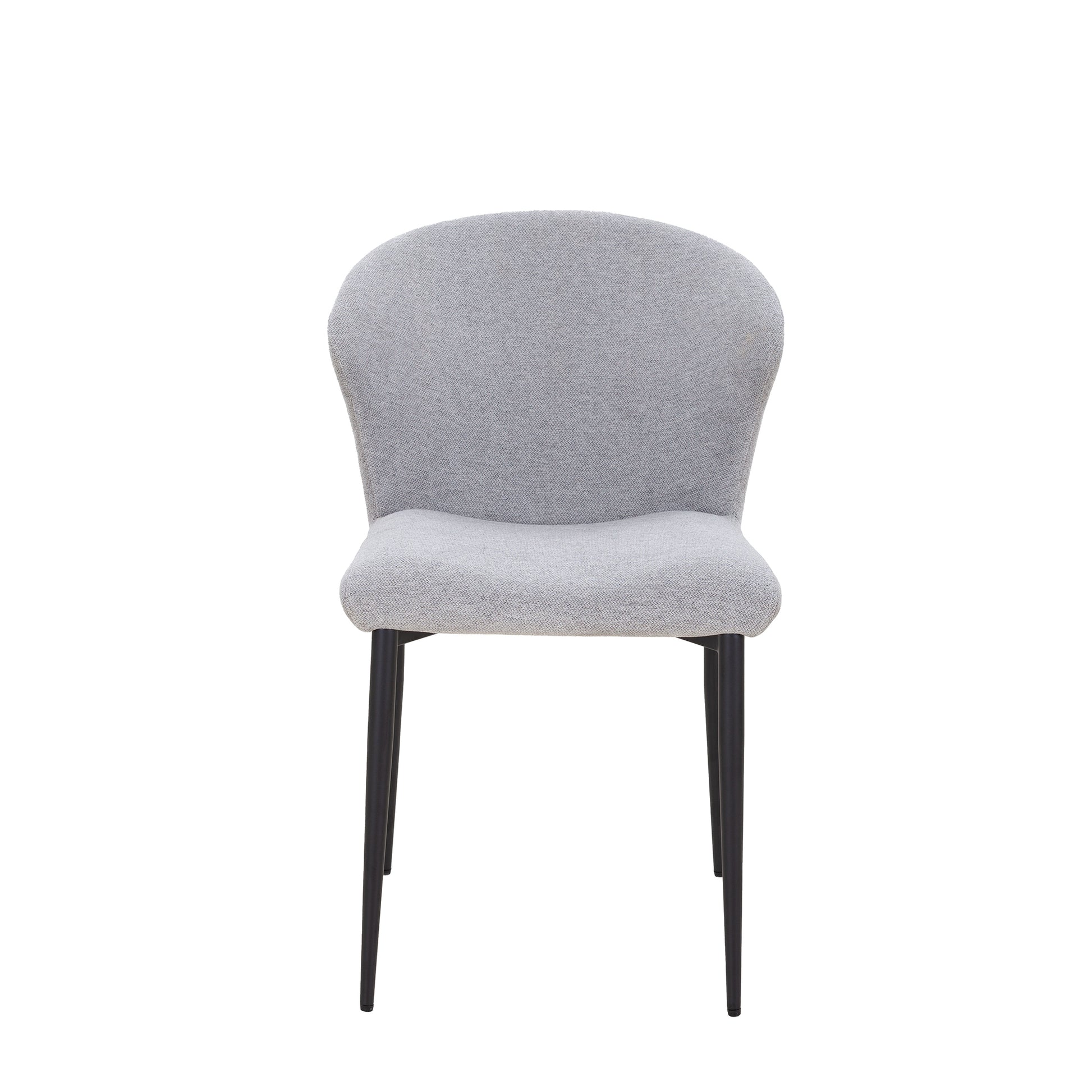 Dining Chairs Set Of 4, Upholstered Side Chairs, Adjustable Kitchen Chairs Accent Chair Cushion Upholstered Seat With Metal Legs For Living Room Grey Gray Foam Metal