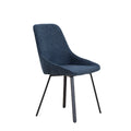 Dining Chairs Set Of 4, Upholstered Side Chairs, Adjustable Kitchen Chairs Accent Chair Cushion Upholstered Seat With Metal Legs For Living Room Blue Blue Foam Metal