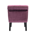 Coolmore Modern Velvet Armless Accent Living Room Chair Leisure Chair,Upholstered Fabric Button Comfortable Chair With Wooden Legs For Bedroom, Living Room, Office Purple Velvet Purple Foam Velvet