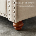 Linen Fabric Upholstery With Storage Sofa 1 2 3 Sectional Beige Beige Foam Fabric