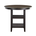 Brown And Black White Finish 1Pc Counter Height Table With 2X Display Shelves Transitional Style Furniture Black Brown Dining Room Transitional Wood