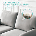 Linen Fabric Upholstery With Storage Sofa 2 3 Sectional Grey Grey Foam Fabric