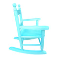 Children'S Rocking Light Light Blue Chair Indoor Or Outdoor Suitable For Kids Durable Light Blue Solid Wood