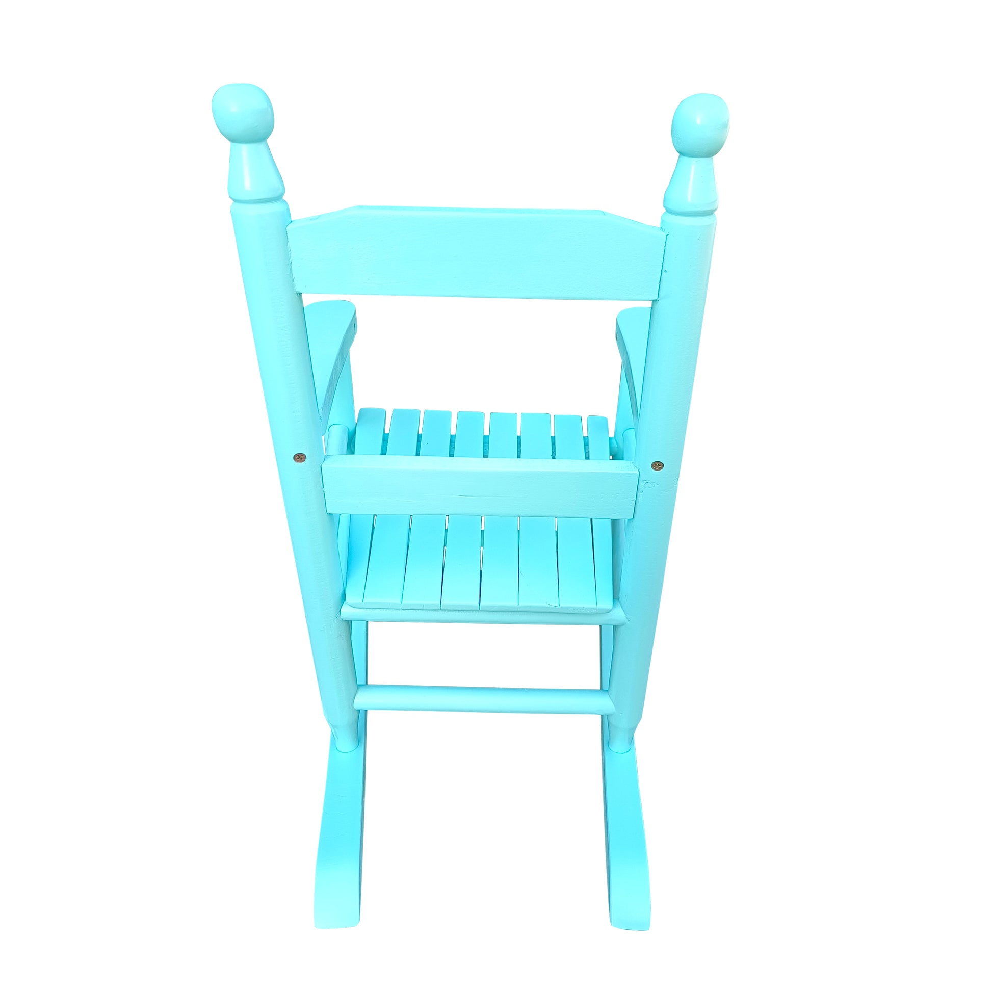 Children'S Rocking Light Light Blue Chair Indoor Or Outdoor Suitable For Kids Durable Light Blue Solid Wood