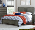 Transitional Style Cool Gray Finish 1Pc Queen Size Bed Birch Veneer Wood Bedroom Furniture Queen Gray Bedroom Transitional Wood