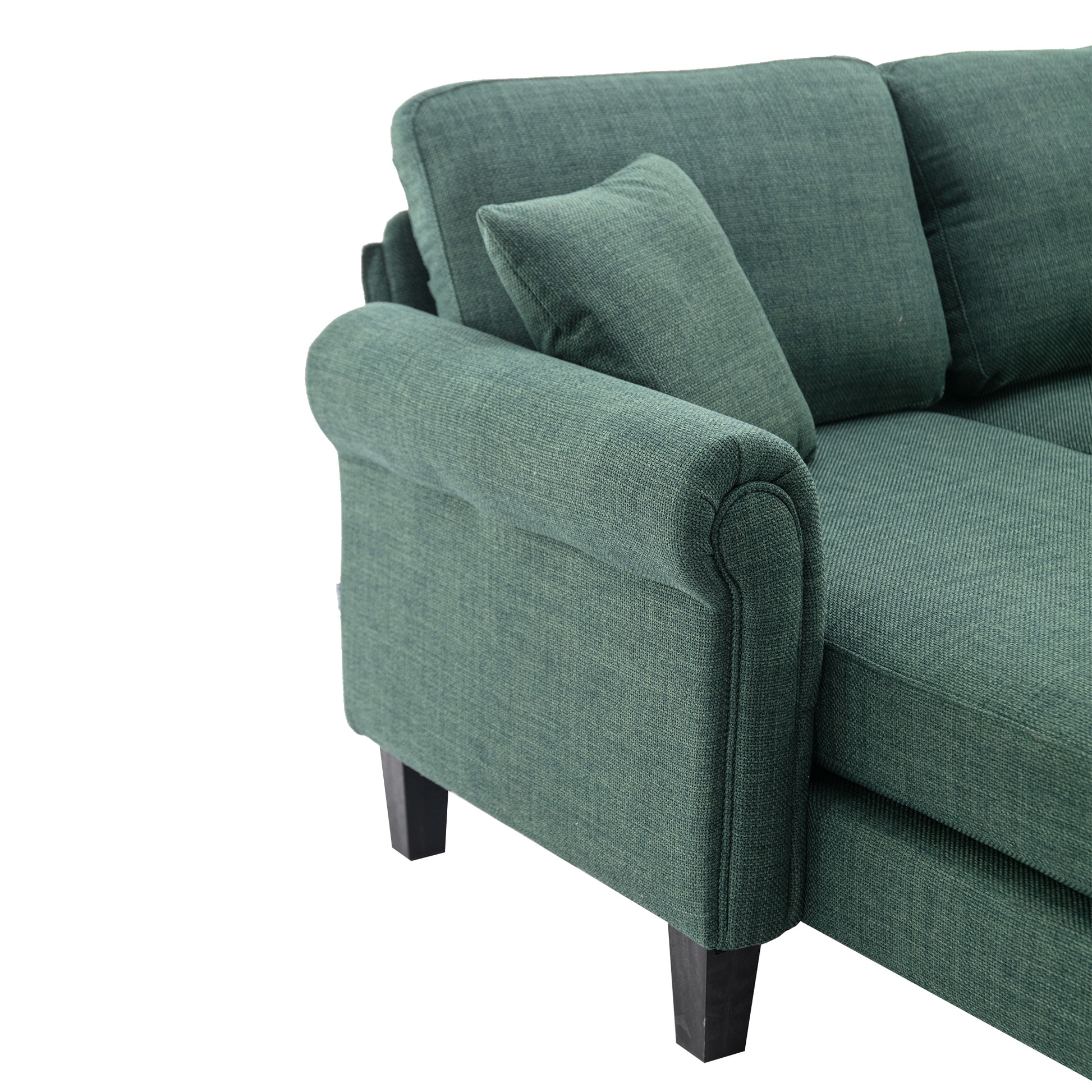 Coolmore Accent Sofa Living Room Sofa Sectional Sofa, U Shape Sectional Sofa With Ottoman, Reversible Sofa Couch For Living Room Emerald Linen Emerald Foam Linen 4 Seat
