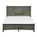 Transitional Style Cool Gray Finish 1Pc Queen Size Bed Birch Veneer Wood Bedroom Furniture Queen Gray Bedroom Transitional Wood