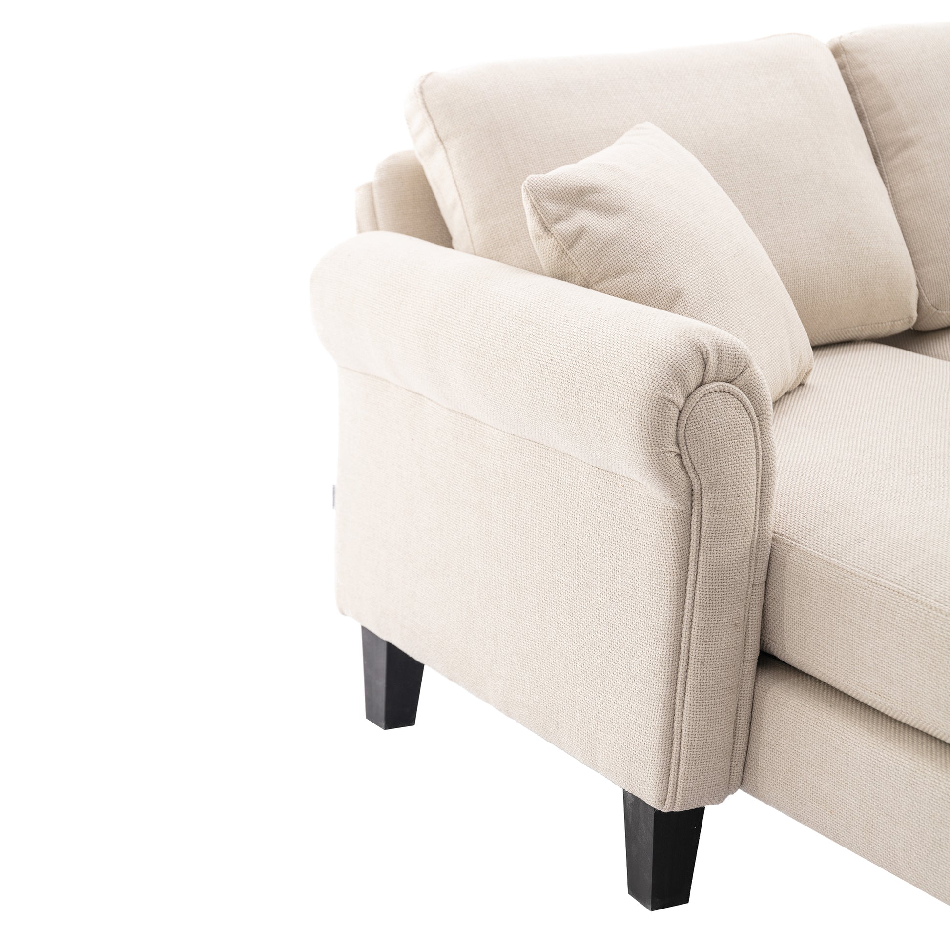 Coolmore Accent Sofa Living Room Sofa Sectional Sofa, U Shape Sectional Sofa With Ottoman, Reversible Sofa Couch For Living Room Beige Linen Beige Foam Linen 4 Seat