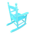 Children'S Rocking Light Light Blue Chair Indoor Or Outdoor Suitable For Kids Durable Light Blue Solid Wood