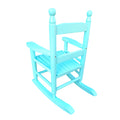 Children'S Rocking Light Light Blue Chair Indoor Or Outdoor Suitable For Kids Durable Light Blue Solid Wood