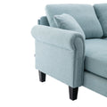 Coolmore Accent Sofa Living Room Sofa Sectional Sofa, U Shape Sectional Sofa With Ottoman, Reversible Sofa Couch For Living Room Light Blue Linen Light Blue Foam Linen 4 Seat