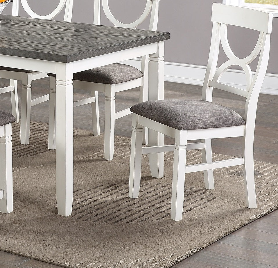 Dining Room Furniture White 6Pc Dining Set Table 4 Side Chairs And A Bench Rubberwood Mdf White White Dining Room Classic,Modern Rubberwood Rubber Wood