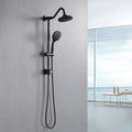 6 Inch Rain Shower Head With Handheld Shower Head Bathroom Rain Shower System Matte Black Abs