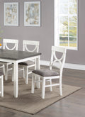 Dining Room Furniture White 6Pc Dining Set Table 4 Side Chairs And A Bench Rubberwood Mdf White White Dining Room Classic,Modern Rubberwood Rubber Wood