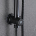 6 Inch Rain Shower Head With Handheld Shower Head Bathroom Rain Shower System Matte Black Abs