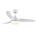 42 In Intergrated Led Ceiling Fan Lighting With White Abs Blade White Abs