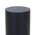 Round Coffee Table Side Table For Living Room Fully Assembled Black Mdf