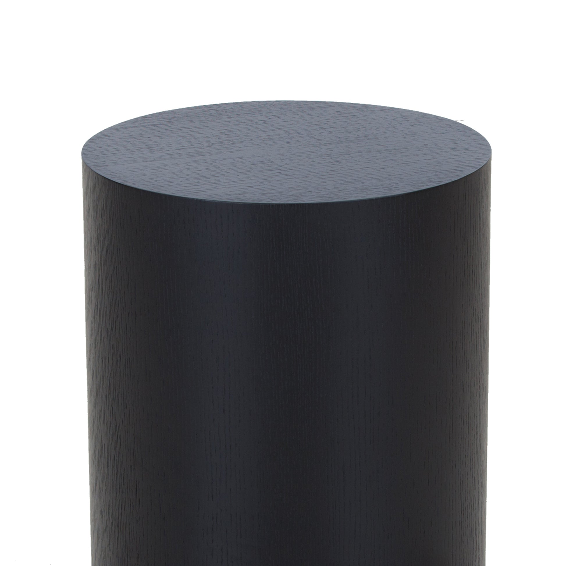 Round Coffee Table Side Table For Living Room Fully Assembled Black Mdf