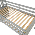 Loft Bed With Staircasegrey Grey Pine