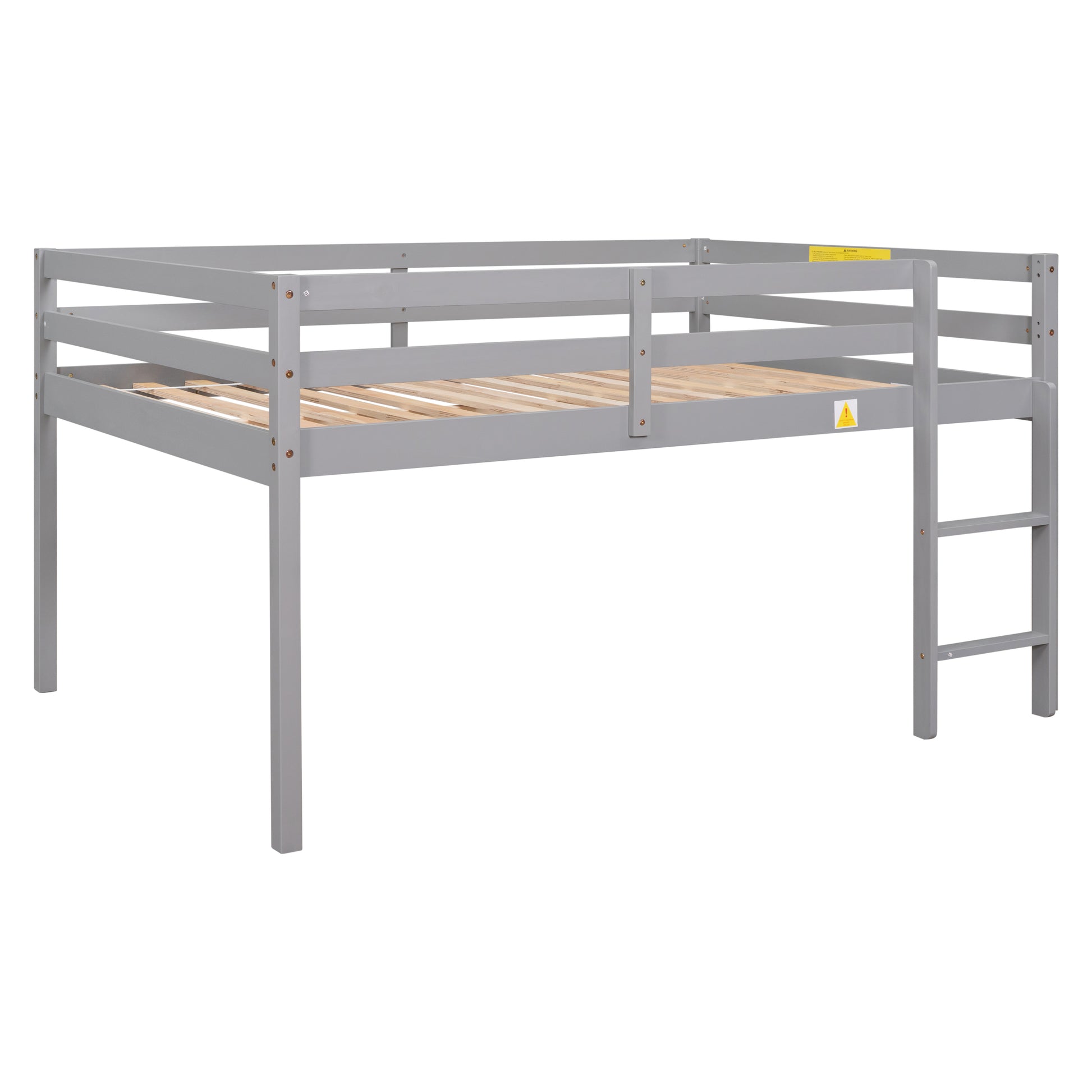 Full Loft Bed,Grey Grey Pine