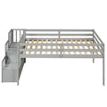 Loft Bed With Staircasegrey Grey Pine