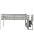 Loft Bed With Staircasegrey Grey Pine
