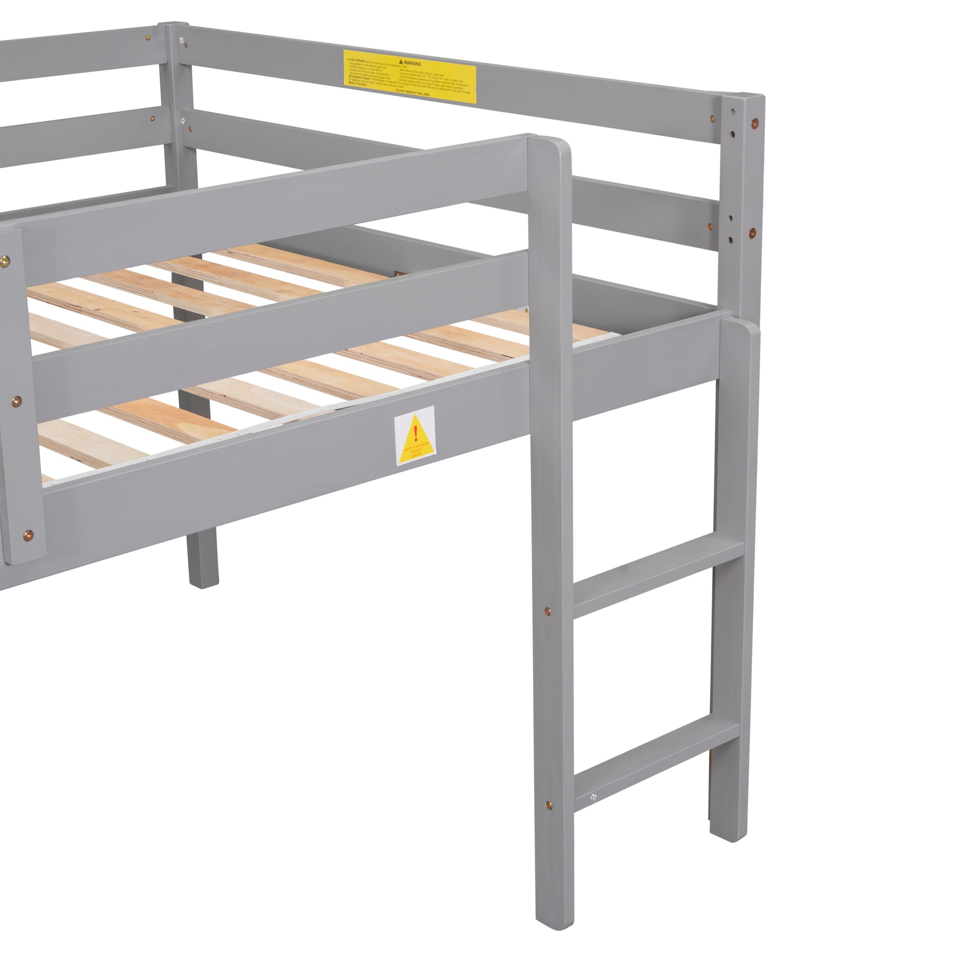 Full Loft Bed,Grey Grey Pine