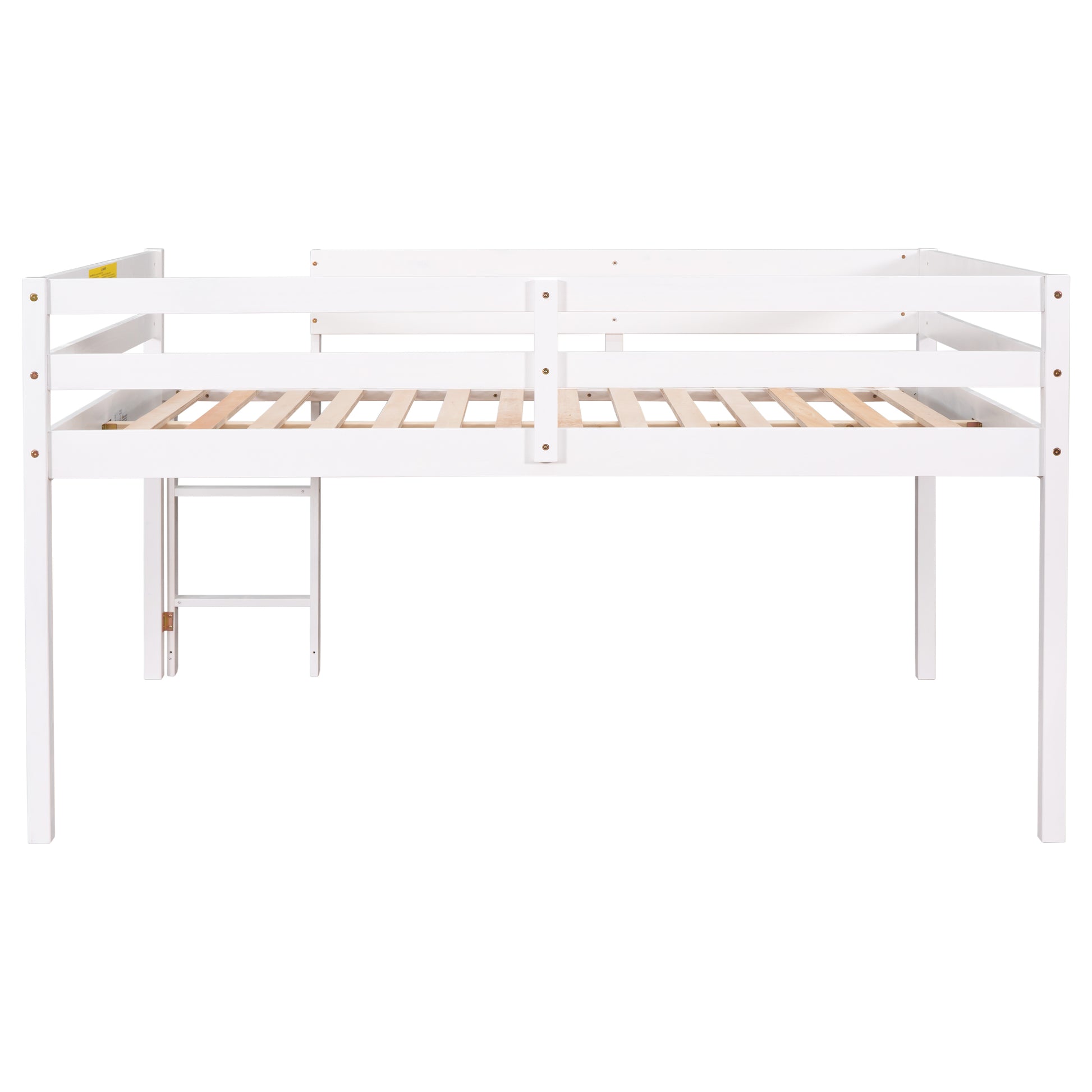 Full Loft Bed,White White Pine