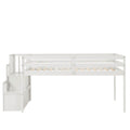 Loft Bed With Staircasewhite Twin White Pine