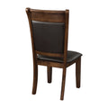 Classic Light Rustic Brown Finish Wooden Side Chairs 2Pc Set Upholstered Seat Back Casual Dining Room Furniture Rustic Brown Dining Room Rustic,Transitional Wood