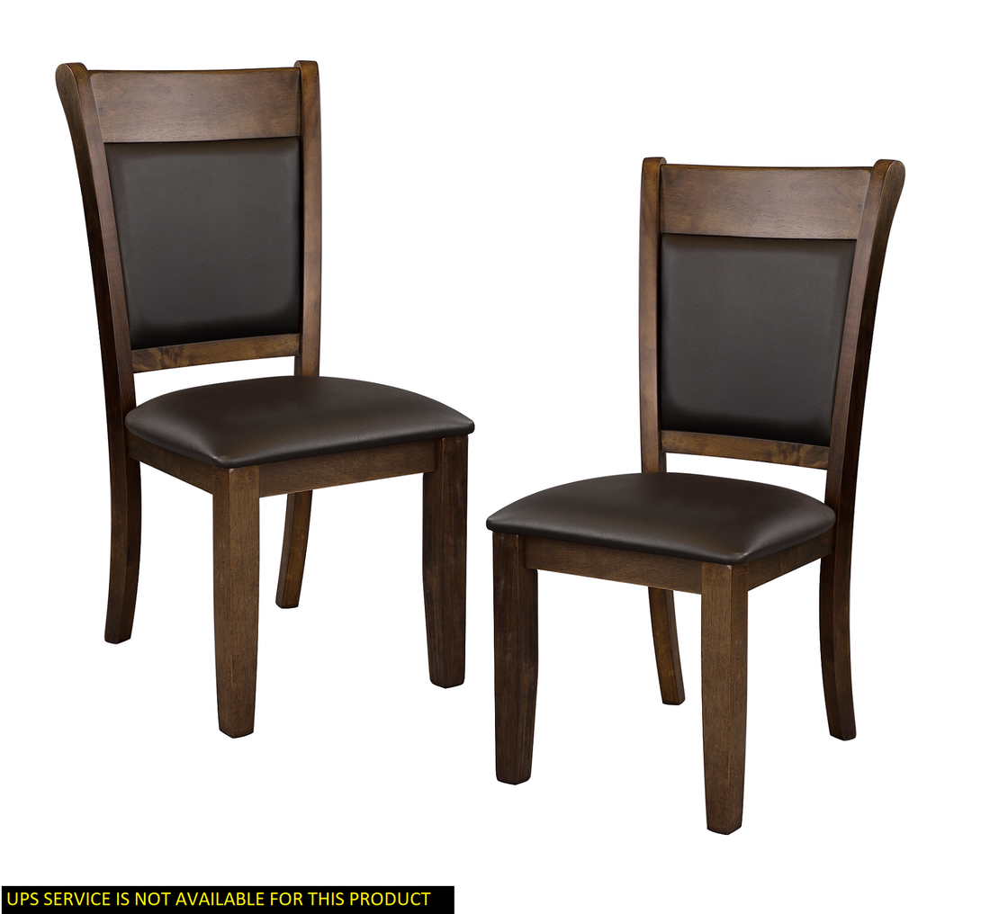 Classic Light Rustic Brown Finish Wooden Side Chairs 2Pc Set Upholstered Seat Back Casual Dining Room Furniture Rustic Brown Dining Room Rustic,Transitional Wood