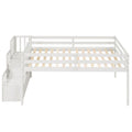 Loft Bed With Staircasewhite Twin White Pine