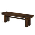 Transitional Walnut Finish Wooden Bench 1Pc Casual Contemporary Dining Furniture Walnut Dining Room Transitional Wood