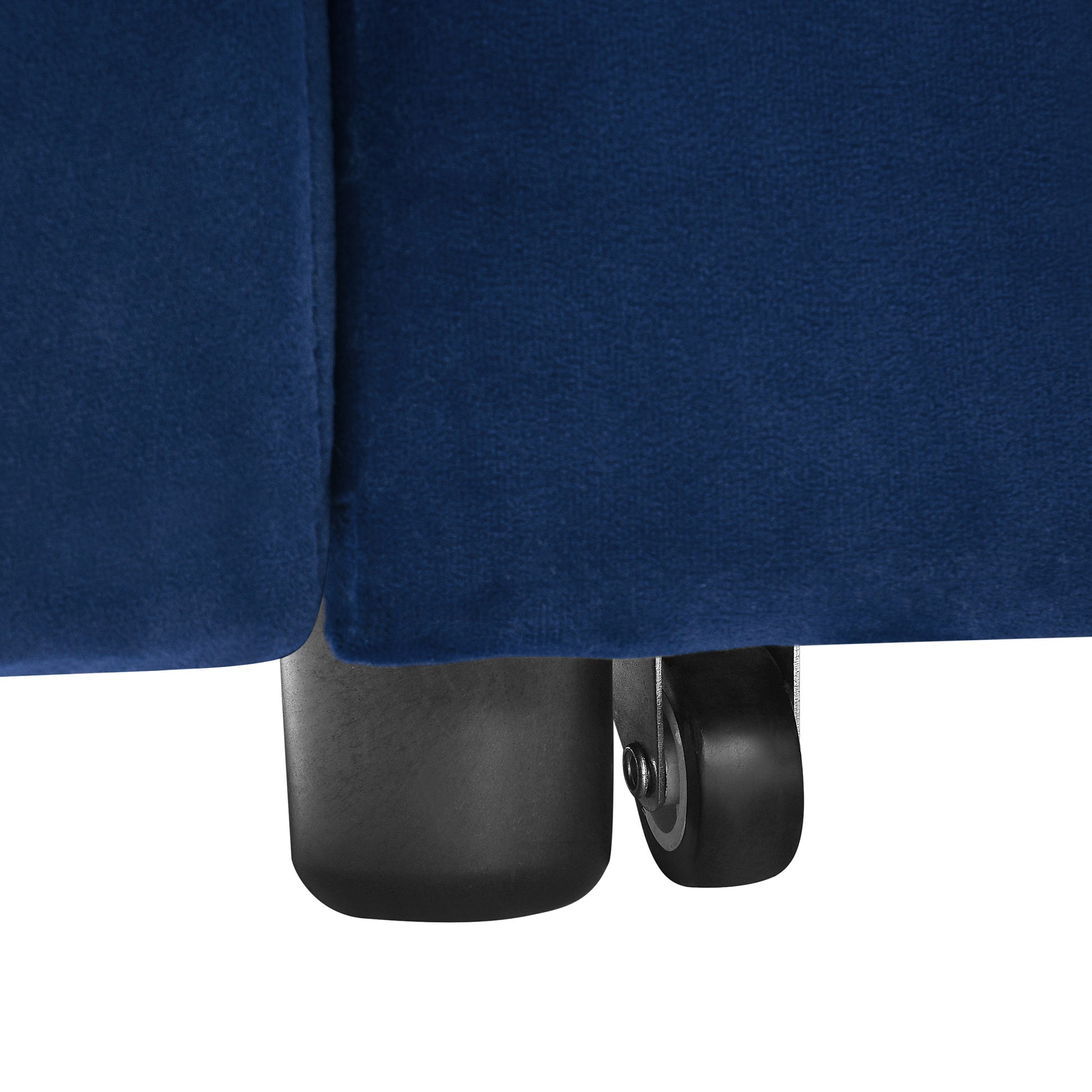Loveseats Sofa Bed With Pull Out Bed,Adjsutable Back And Two Arm Pocket,Blue 54.5"X33"X31.5" Blue Velvet