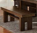 Transitional Walnut Finish Wooden Bench 1Pc Casual Contemporary Dining Furniture Walnut Dining Room Transitional Wood