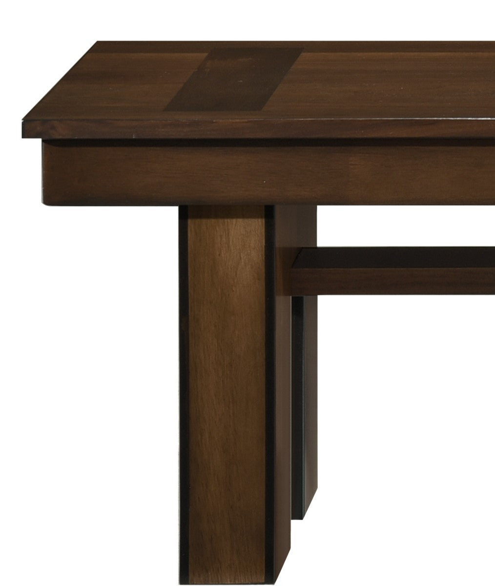 Transitional Walnut Finish Wooden Bench 1Pc Casual Contemporary Dining Furniture Walnut Dining Room Transitional Wood