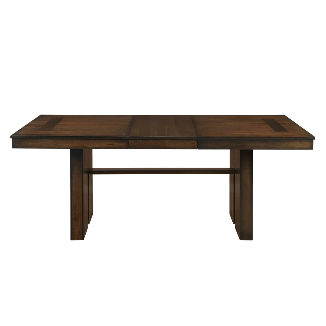 Contemporary Design Walnut Finish 1Pc Dining Table With Self Storing Leaf Wooden Furniture Walnut Dining Room Contemporary,Transitional Wood