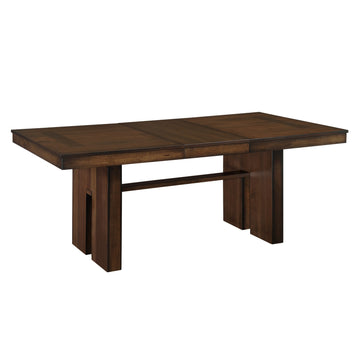 Contemporary Design Walnut Finish 1Pc Dining Table With Self Storing Leaf Wooden Furniture Walnut Dining Room Contemporary,Transitional Wood