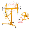 Drywall Panel Hoist Drywall Lift Rolling Panel Hoist Jack Lifter 16Ft Yellow Color Yellow Metal