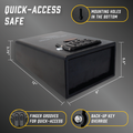 Small Quick Access Vault Matte Black Steel