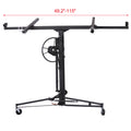 Drywall Lift Panel 11' Lift Drywall Panel Hoist Jack Lifter, Black Black Iron
