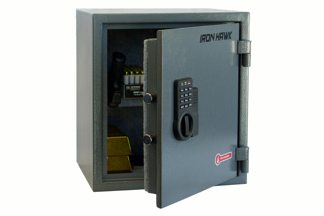 Midsize Office Safe Gray Steel