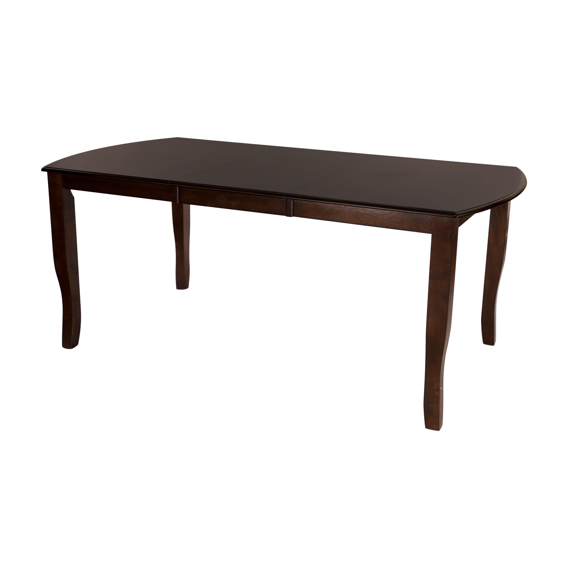 Dark Cherry Finish Simple Design 1Pc Dining Table With Separate Extension Leaf Mango Veneer Wood Dining Furniture Brown Mix Dining Room Traditional Wood