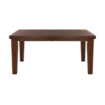 Dark Oak Finish Rectangular 1Pc Dining Table With Self Storing Extension Leaf Wooden Simple Dining Furniture Brown Mix Dining Room Contemporary Wood